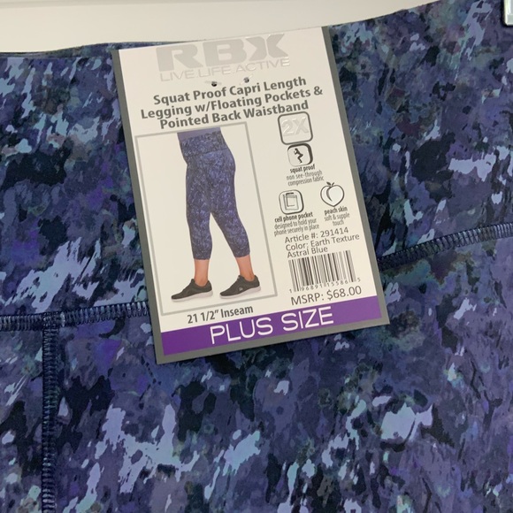 NWT RBX Capri Leggings Size 3X - Picture 3 of 3
